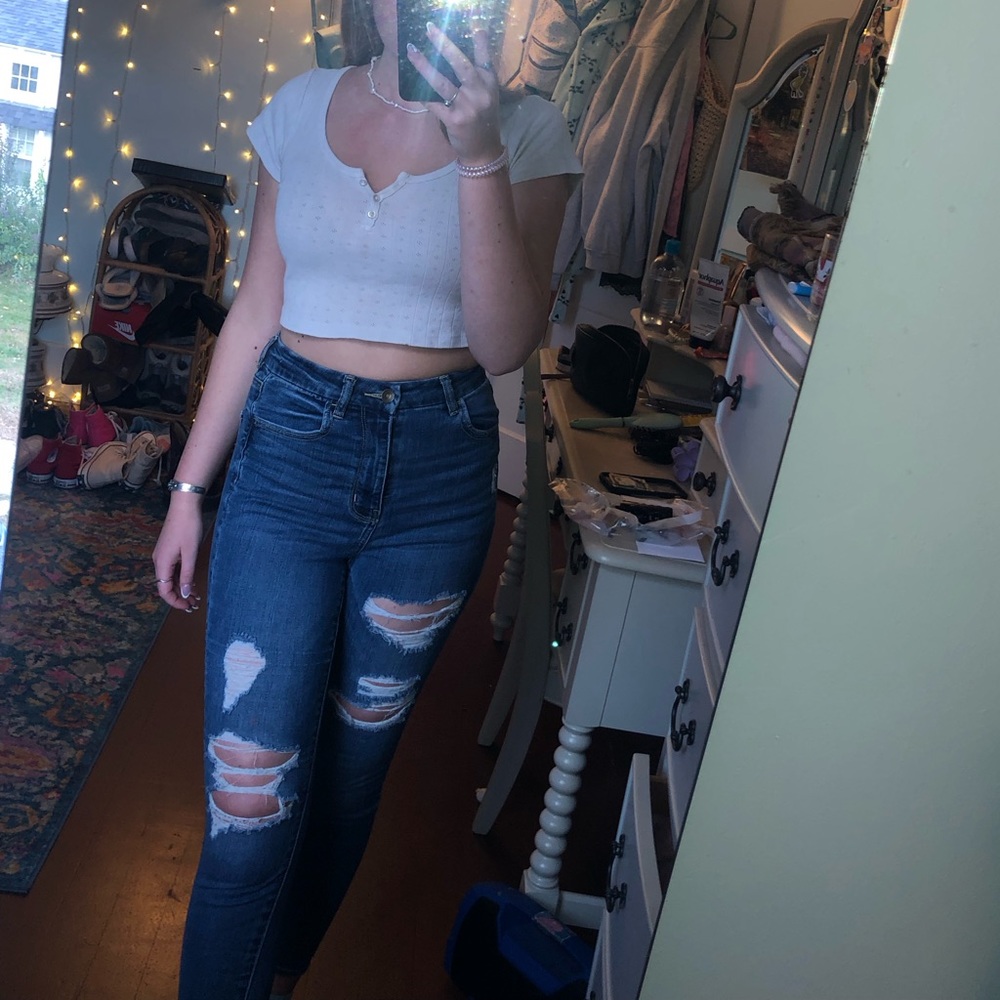 AMERICAN EAGLE 💙 navy blue jeans